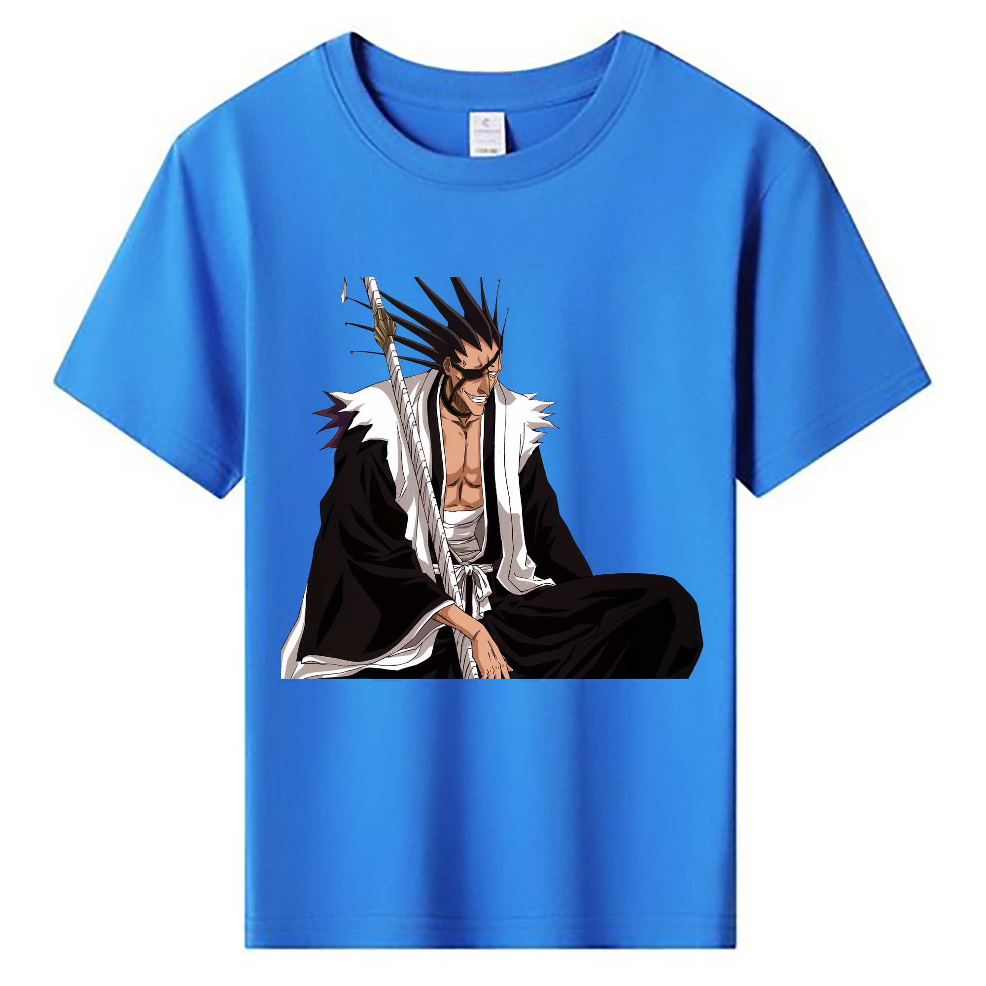 （画像用） ブリーチ ざらき けんぱち BLEACH Zaraki Kenpachi 綿100％キッズTシャツ（フロントプリント）